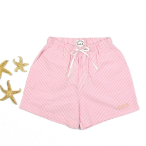 Short de bain rayé rose – Les petits dorés