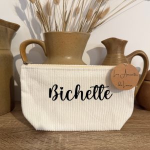 Pochette Velours côtelé Bichette
