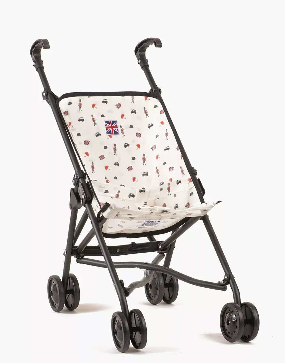 Poussette poupée London sur châssis noir