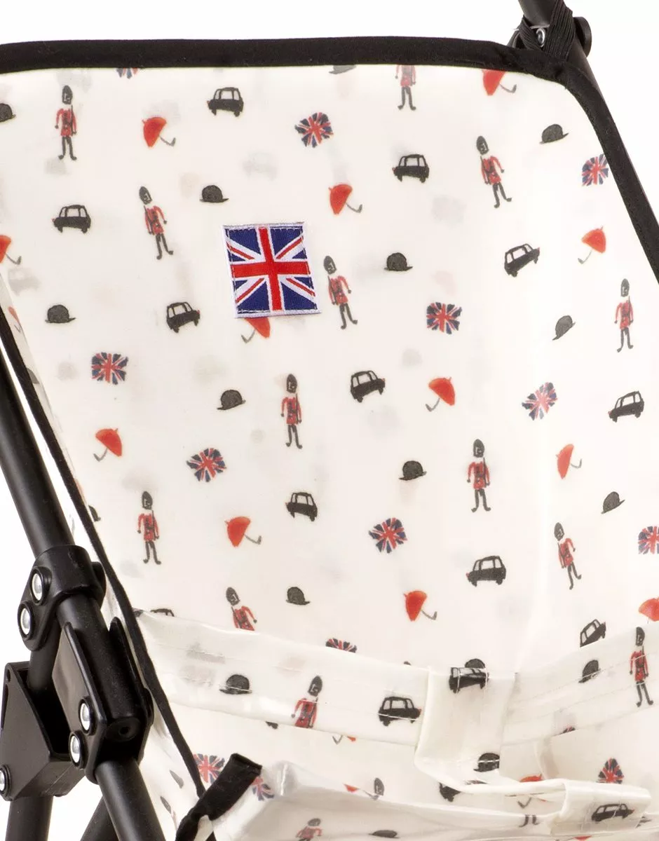 Poussette poupée London sur châssis noir – Image 2