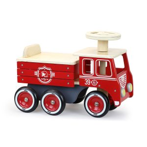 Porteur en bois – Camion de pompier – Vilac